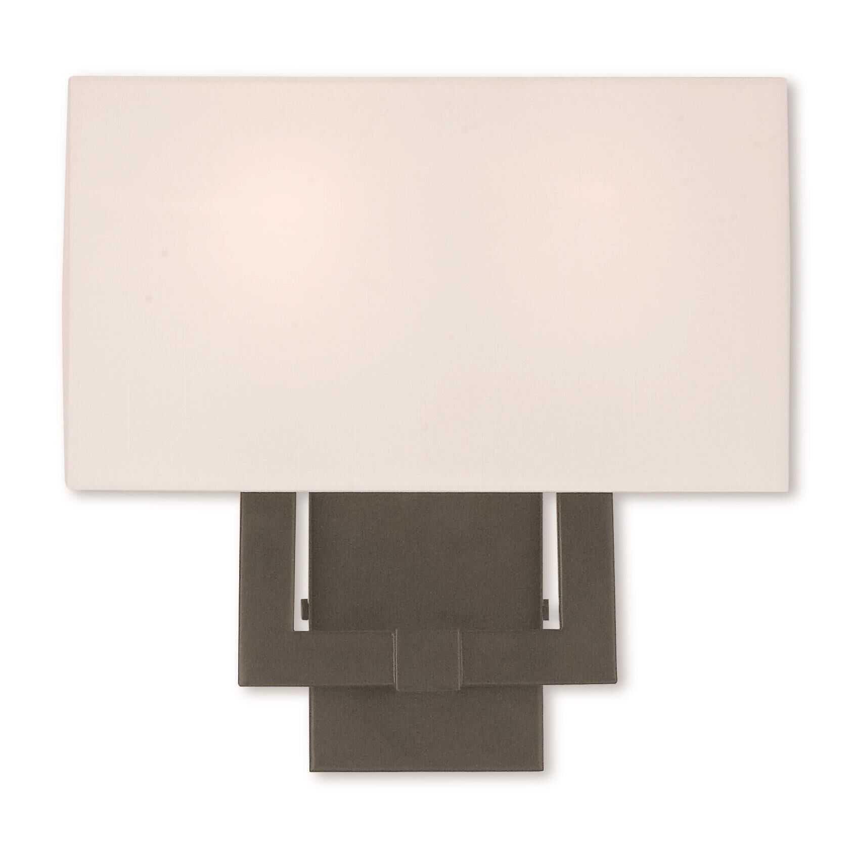 Shown in Bronze finish and Hand Crafted Off White shade